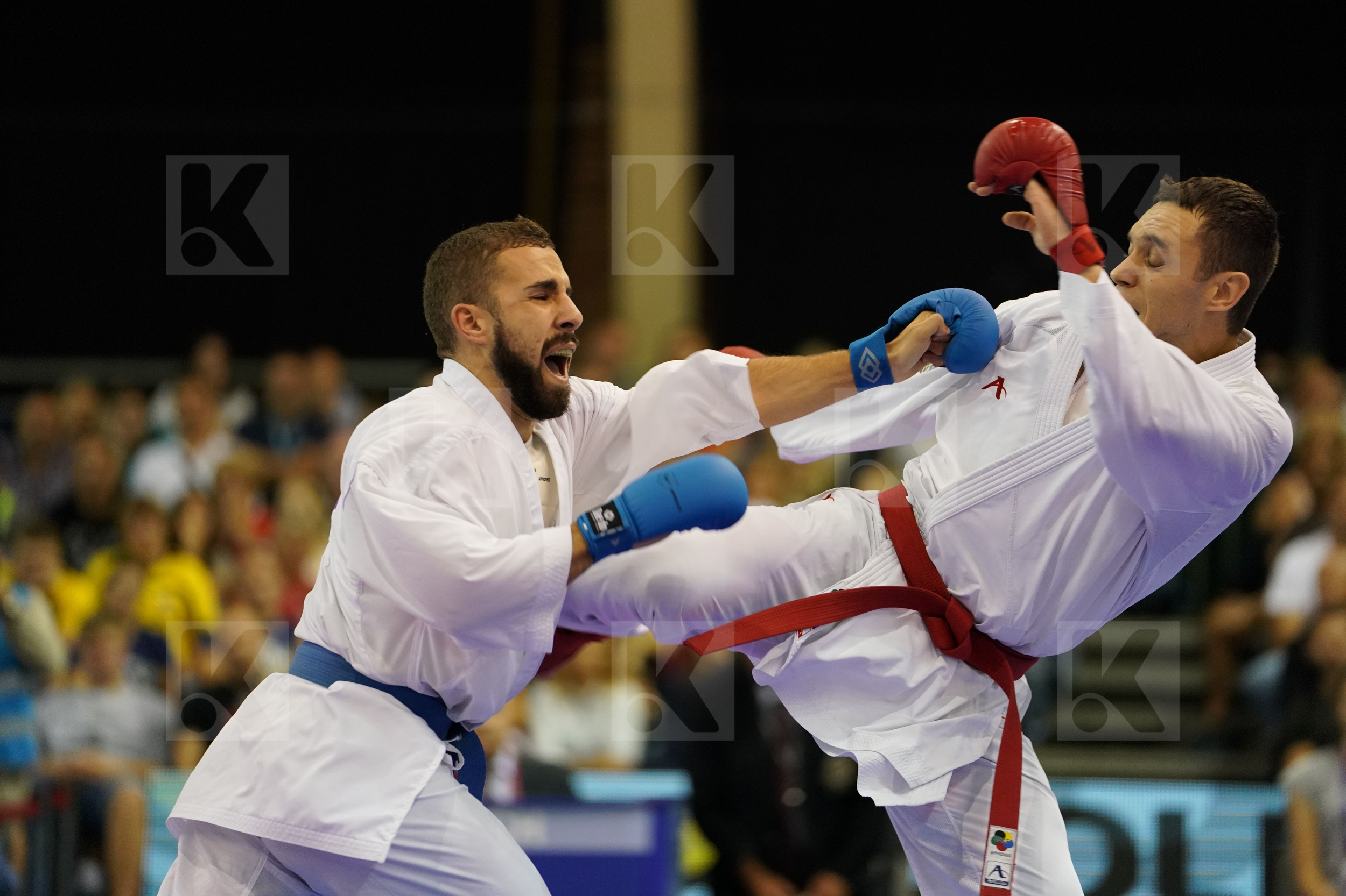 Brazil bronze match Gomez Garcia Matias Male Kumite -60kg Santos Brose Douglas Spain